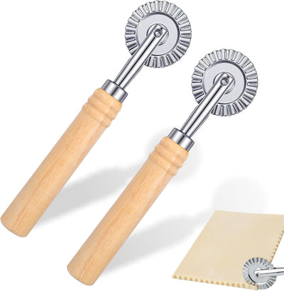 2 Ruedas Cortadoras Acero Inox para Pasta Pizza Pastel