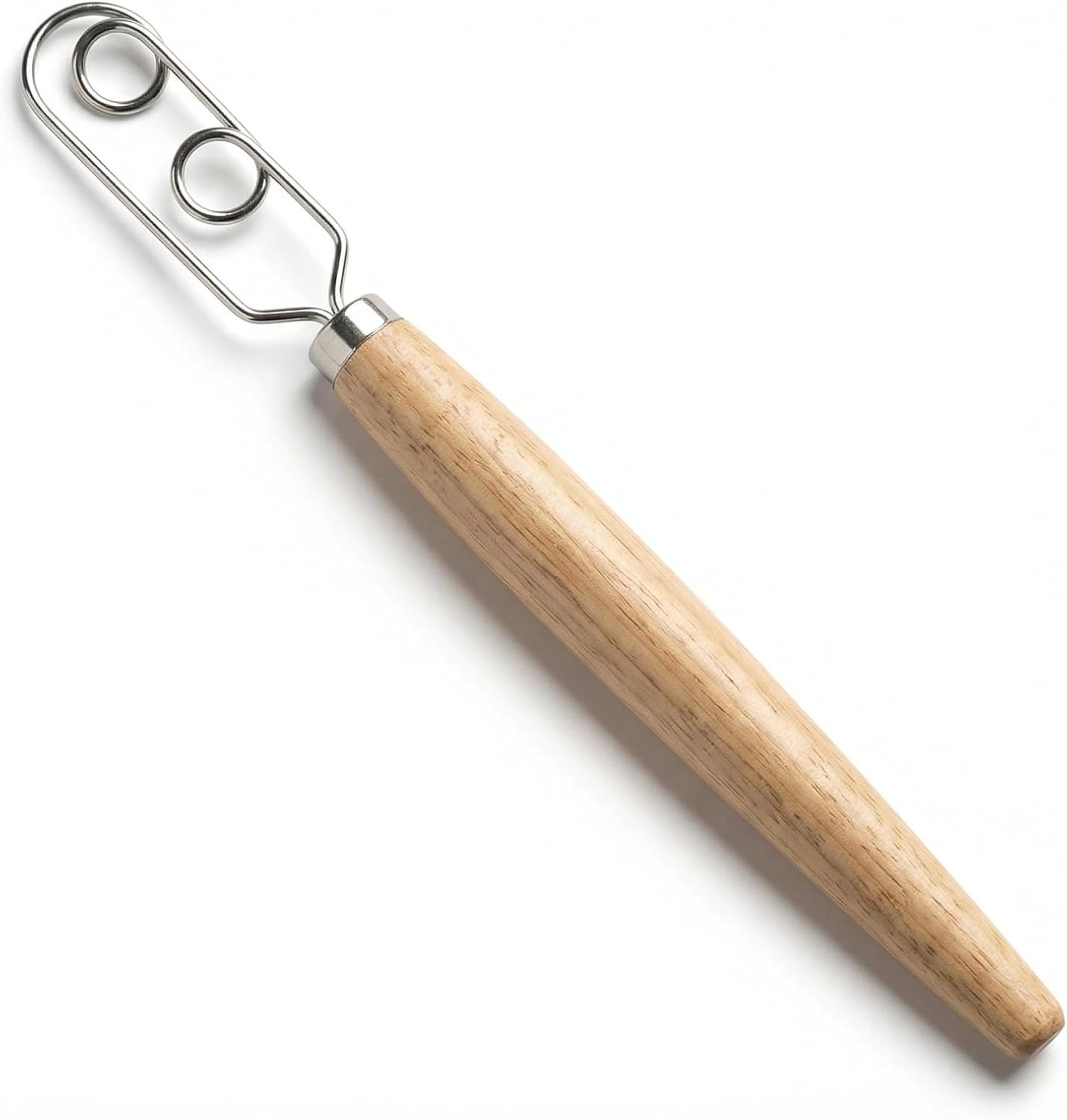Gancho para agitar masa madre y batidor de masa con mango de madera