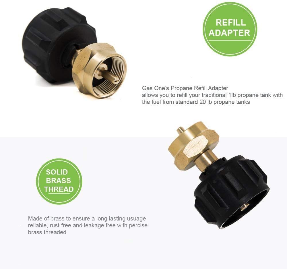 2 Adaptadores Propano para Tanques 1 y 20 Libras