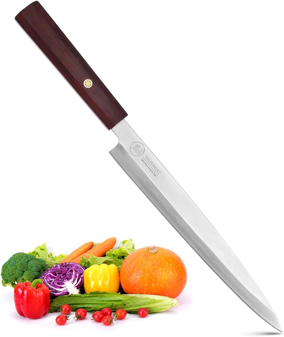 Cuchillo sashimi Yanagiba acero inoxidable mango ébano