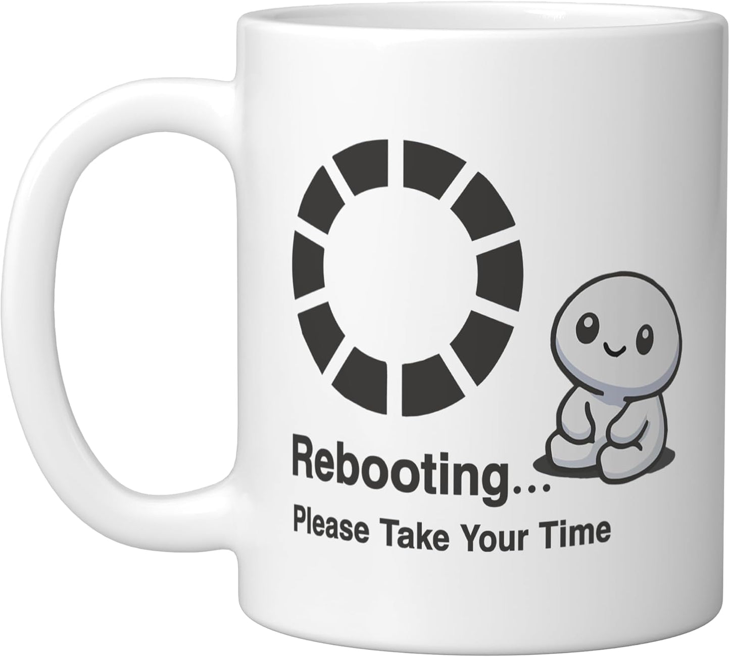 Taza Cerámica Frases Motivadoras Tech Humor Blanco