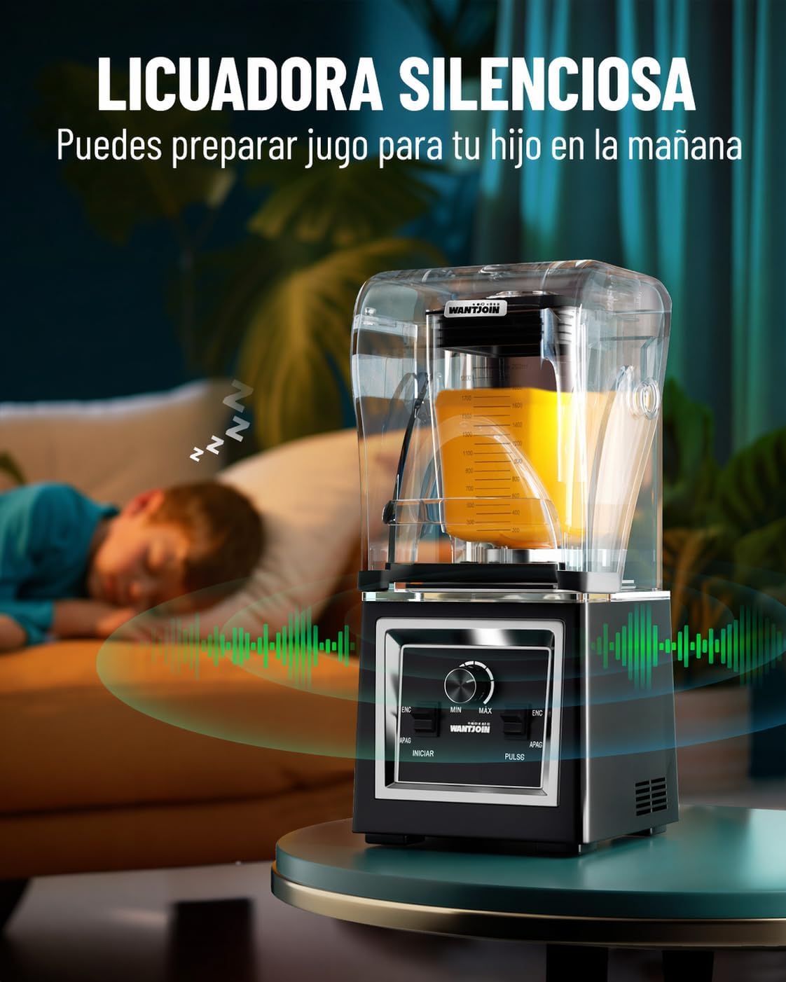 Licuadora comercial insonorizada Wantjoin