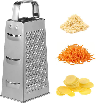 Rallador acero inox 4 lados para queso ajo papas 8pulg