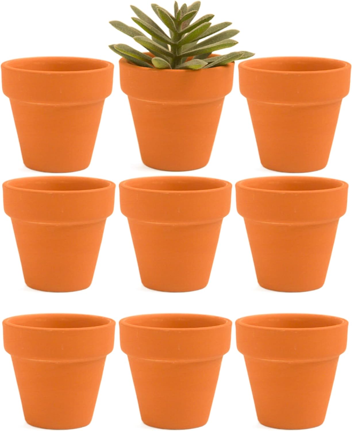 9 Macetas Terracota 2.1pulg para Cactus Flores