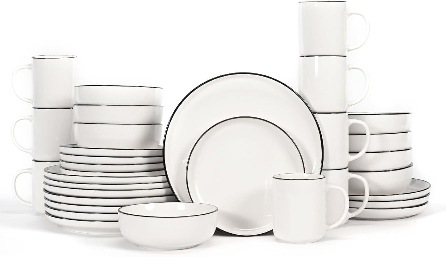 Set 32 Pzas Mesa para 8 con Tazas Cerámica Platos