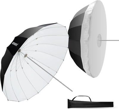 Paraguas reflectante 165cm para foto estudio luz suave con cubierta