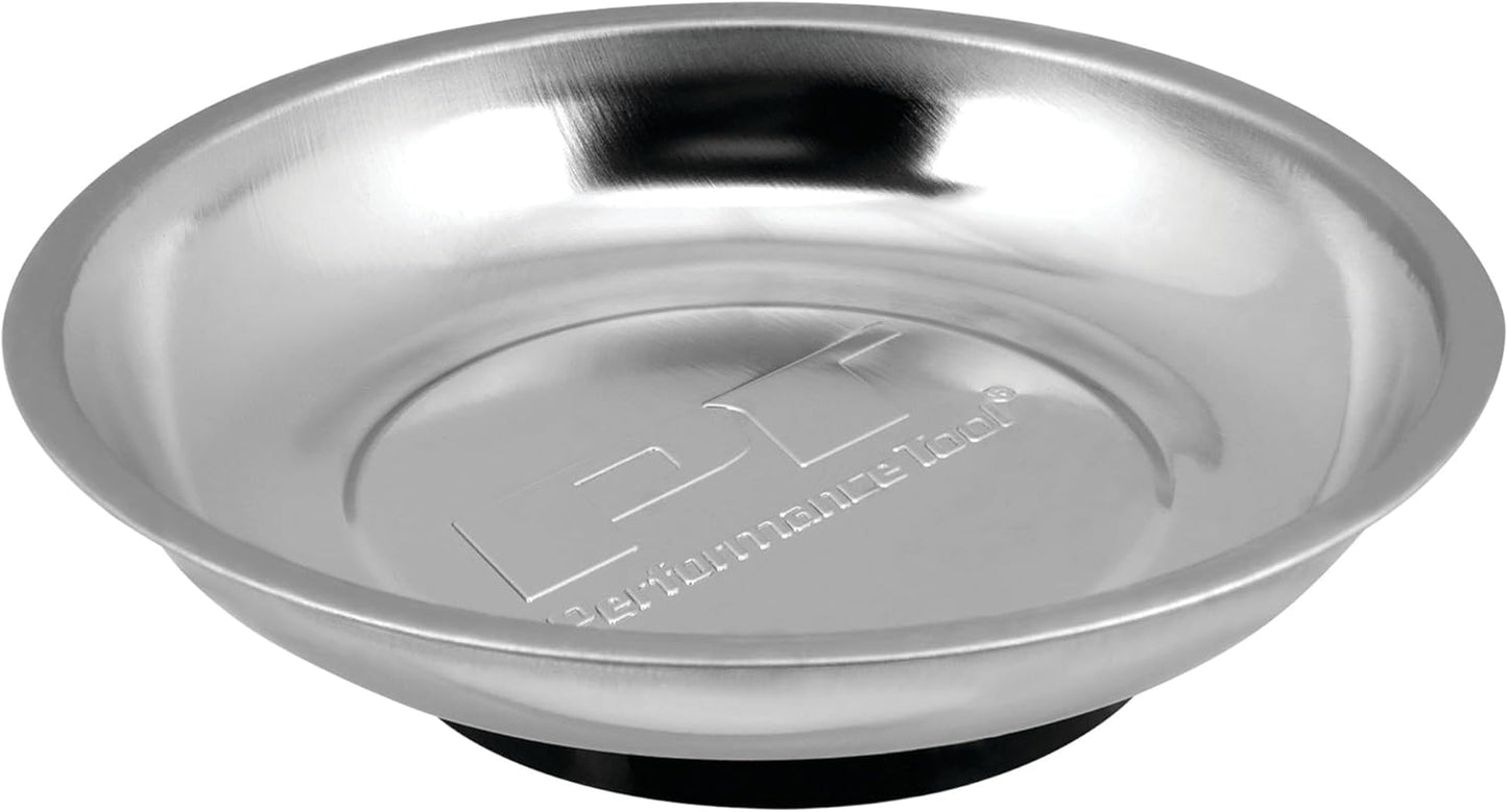 Bandeja magnética para piezas 4-1/4 pulg con respaldo goma