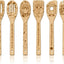 Set 6 cucharas madera animales granja utensilios cocina