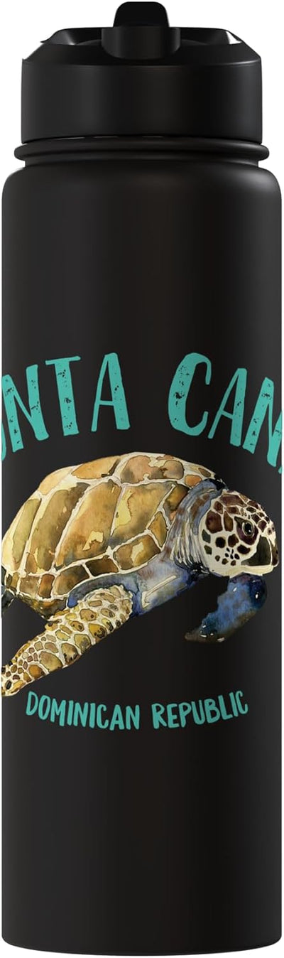 Botella agua acero inox aislada diseño tortuga mar
