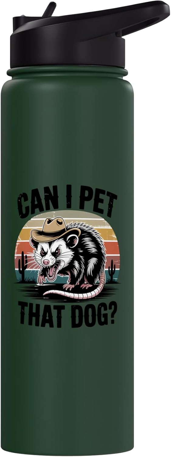 Botella agua acero inox aislada meme possum