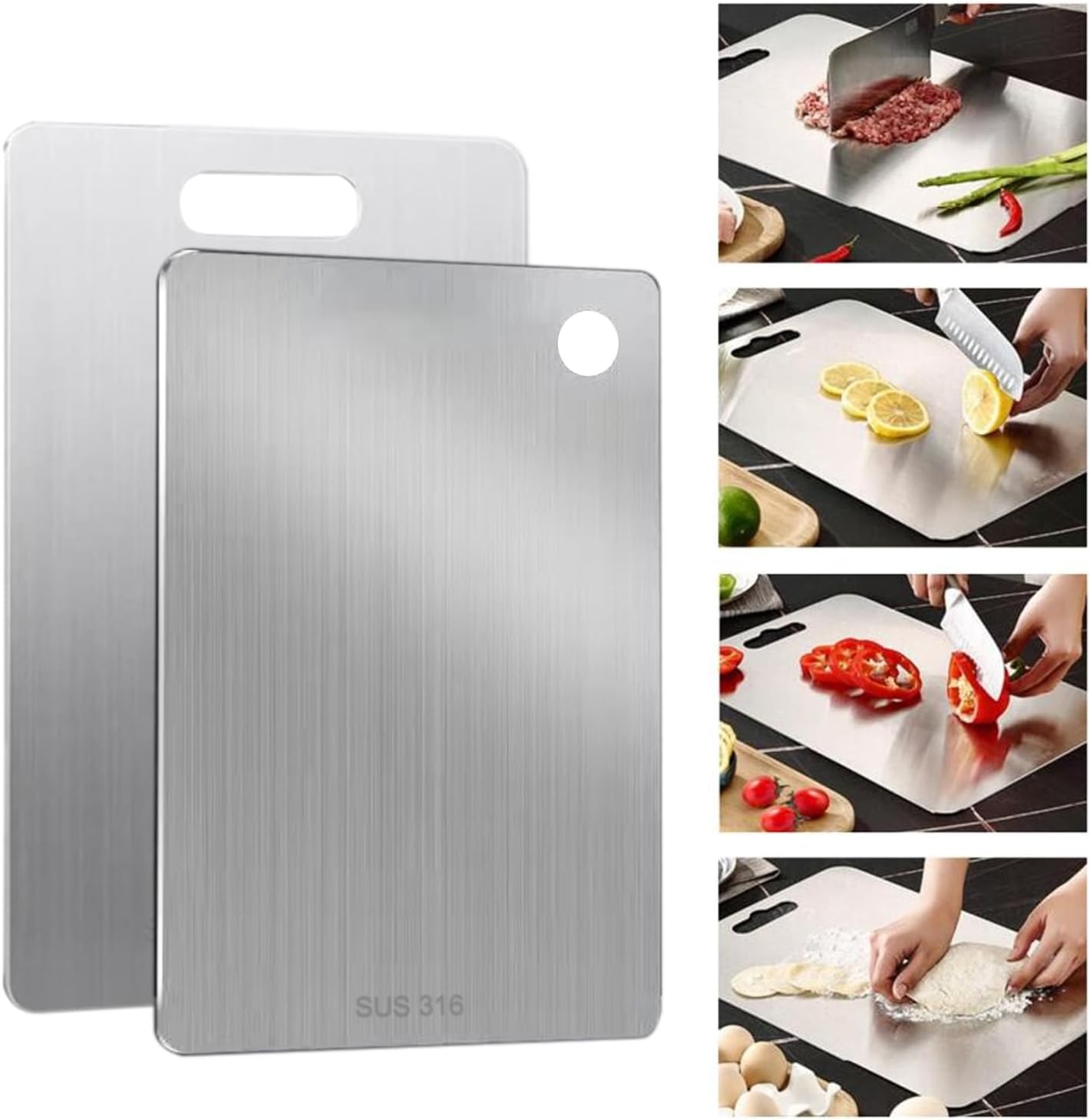 Tabla de cortar de titanio y acero inoxidable 316L para cocina
