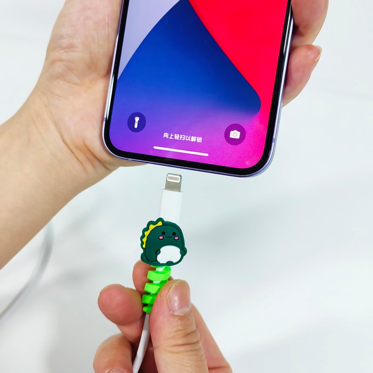 Pack 10 protectores cables USB silicona animales dibujos