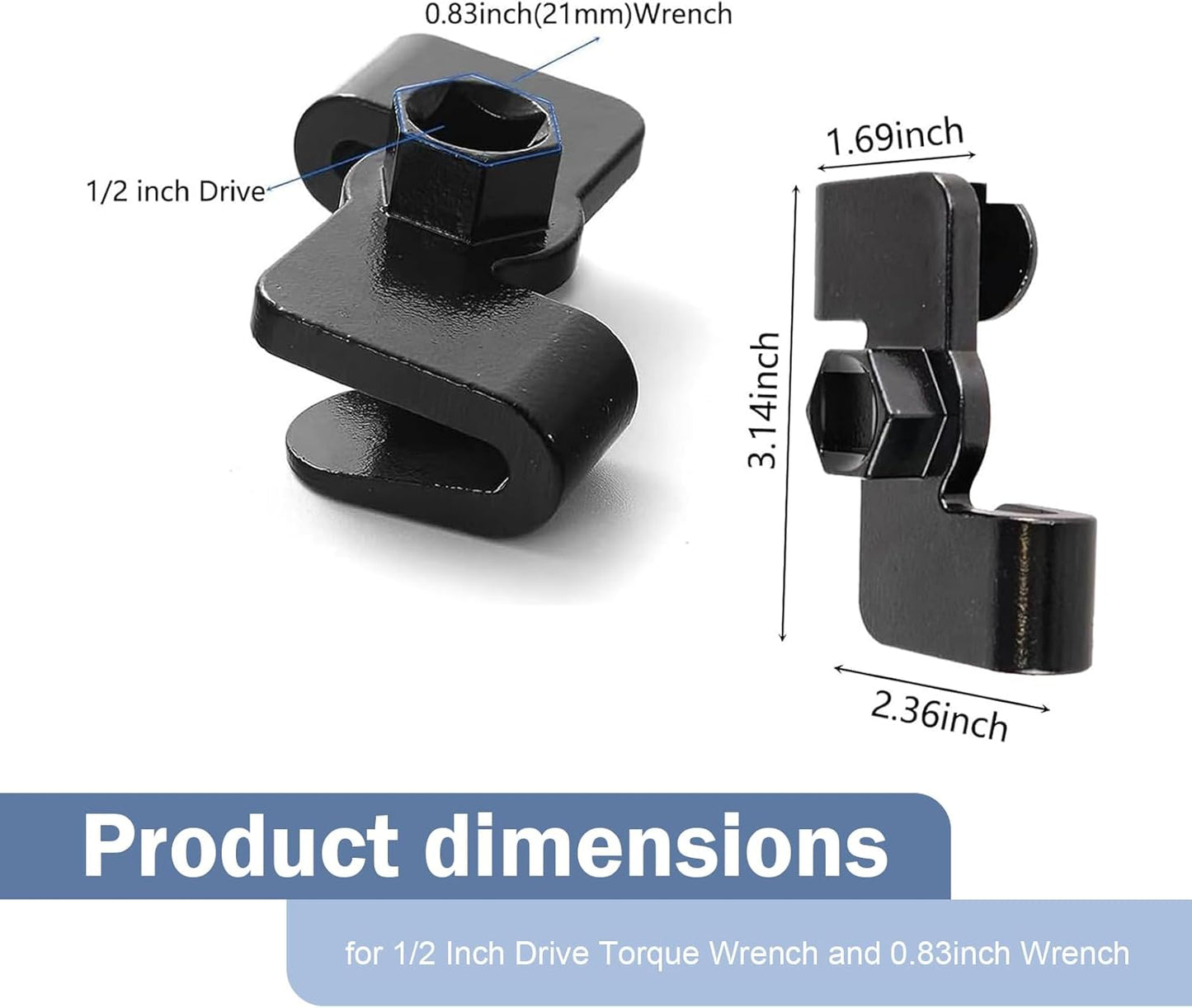 Adaptador extensor llave 1/2 pulg y hex 0.83
