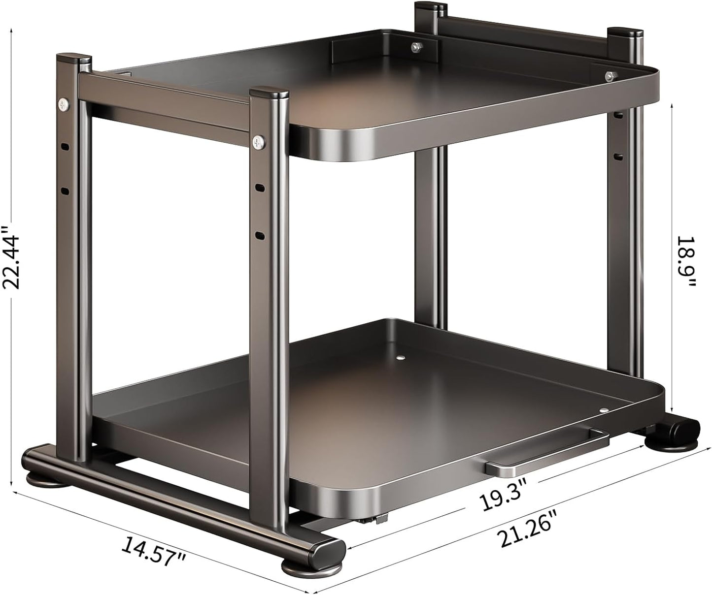 Organiz. encimera cocina metal ajustable