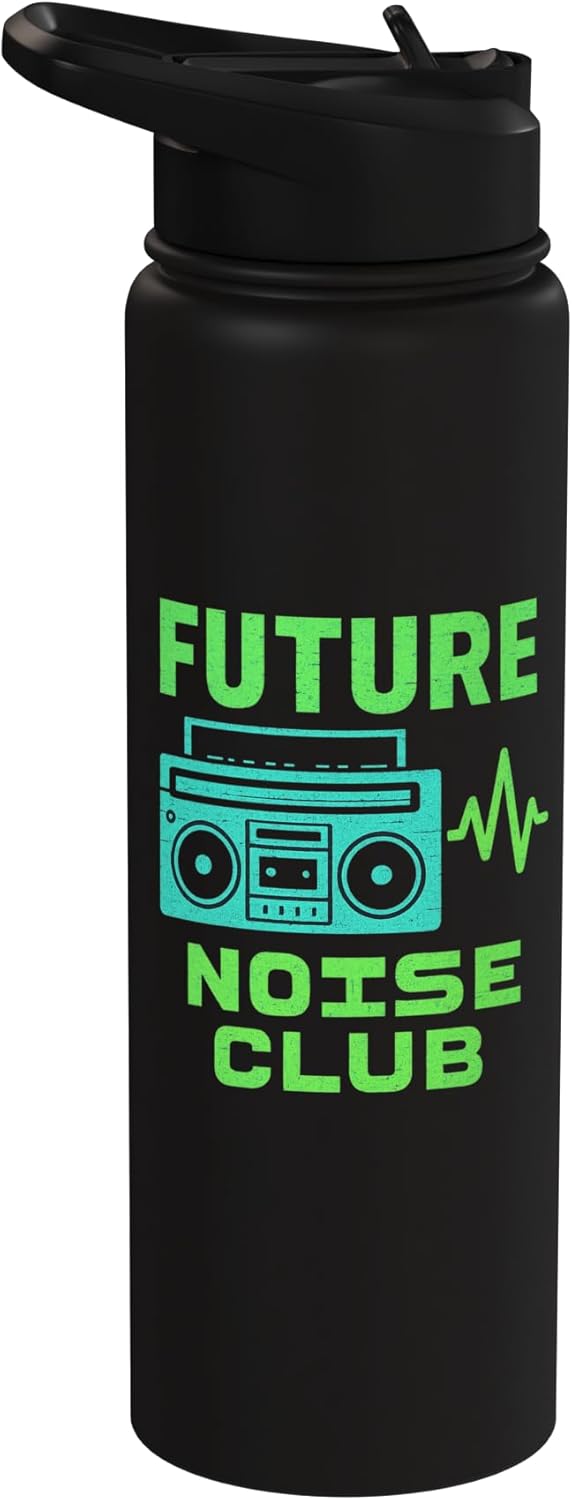 Bottella de agua acero inoxidable diseño retro boombox