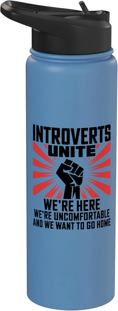 Bottella de agua aislada de acero inoxidable Introverts Unite