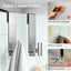 Ganchos puerta ducha acero inox plata forma T 7.5pulg
