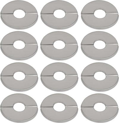 12 Pzas Bridas Divididas Acero Inox Autoadhesivas Redondas
