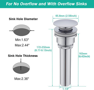 Desagüe desplegable lavabo cromo antiobstrucciones