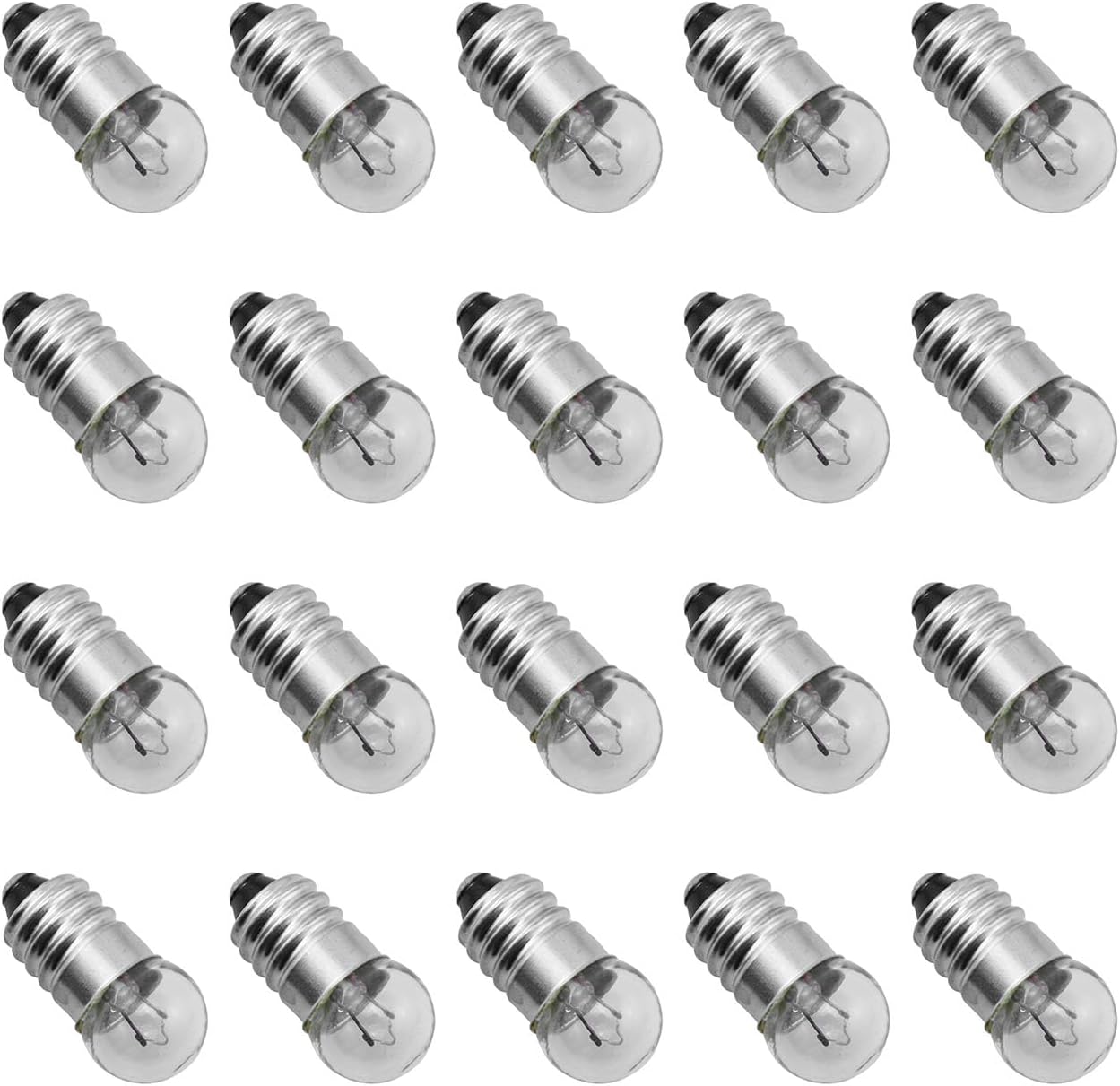 20 Pzas Bombillas E10 4.8V para Luces Inspección