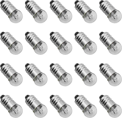 20 Pzas Bombillas E10 4.8V para Luces Inspección