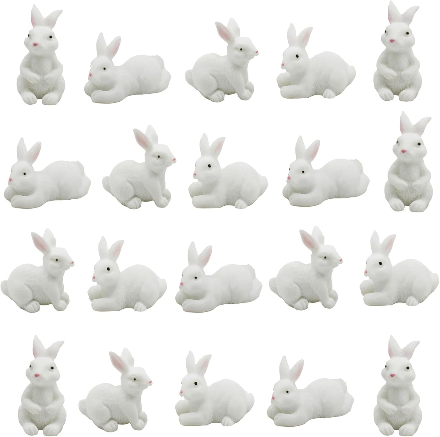 20 Figuras Conejo Resina Decoración Tartas Jardín Musgo