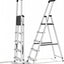 Escalera aluminio 5 escalones plegable antideslizante