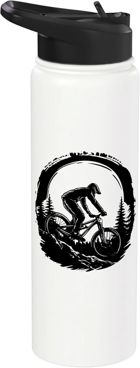 Bottella de agua aislada para mountain biking de acero inoxidable
