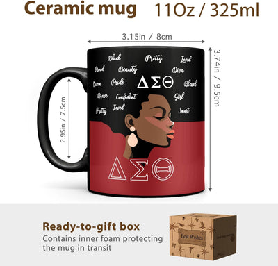 Taza de café para hermanas griegas mujer 11 oz regalo inspirador