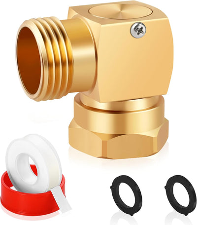 Codo giratorio manguera 90 grados latón 3/4 GHT adaptador jardín RV