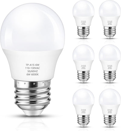 Bombilla LED A15 E26 6W paquete 6