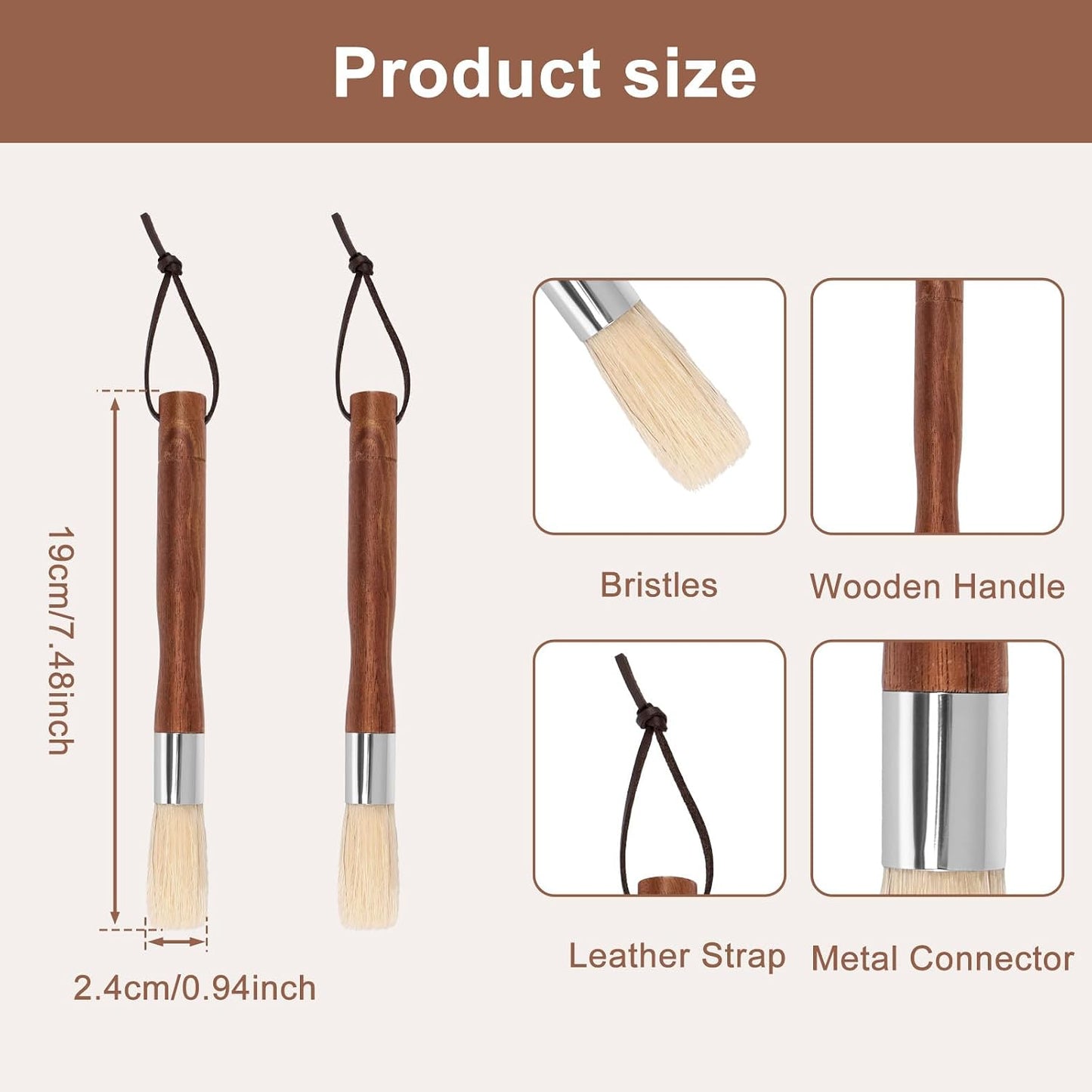 2 Pzas Cepillo Molinillo Café Ergonómico para Barista