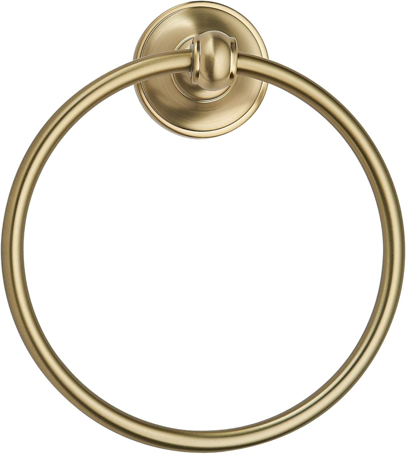 Soporte toalla redondo bronce miel colgado pared