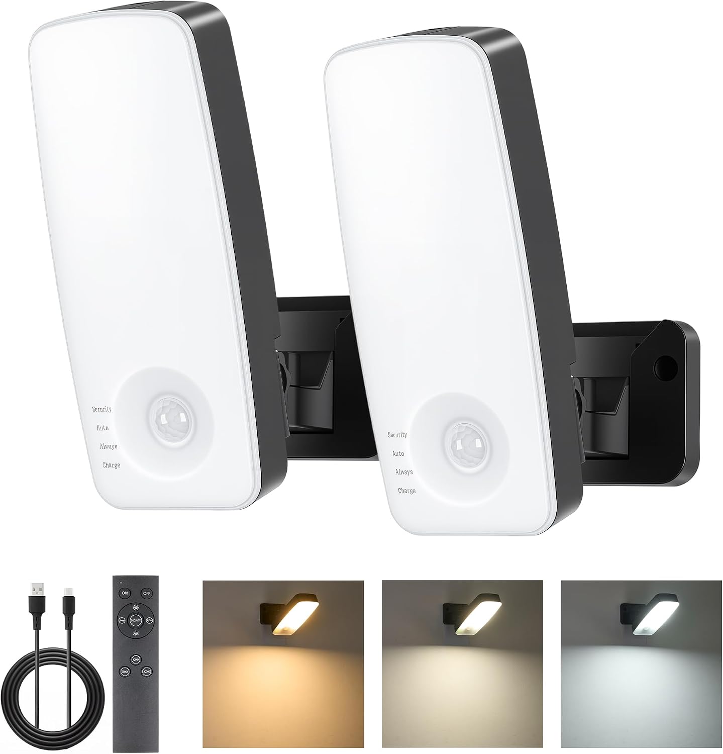 Luz inalámbrica sensor movimiento pared 3 modos batería 10000mAh