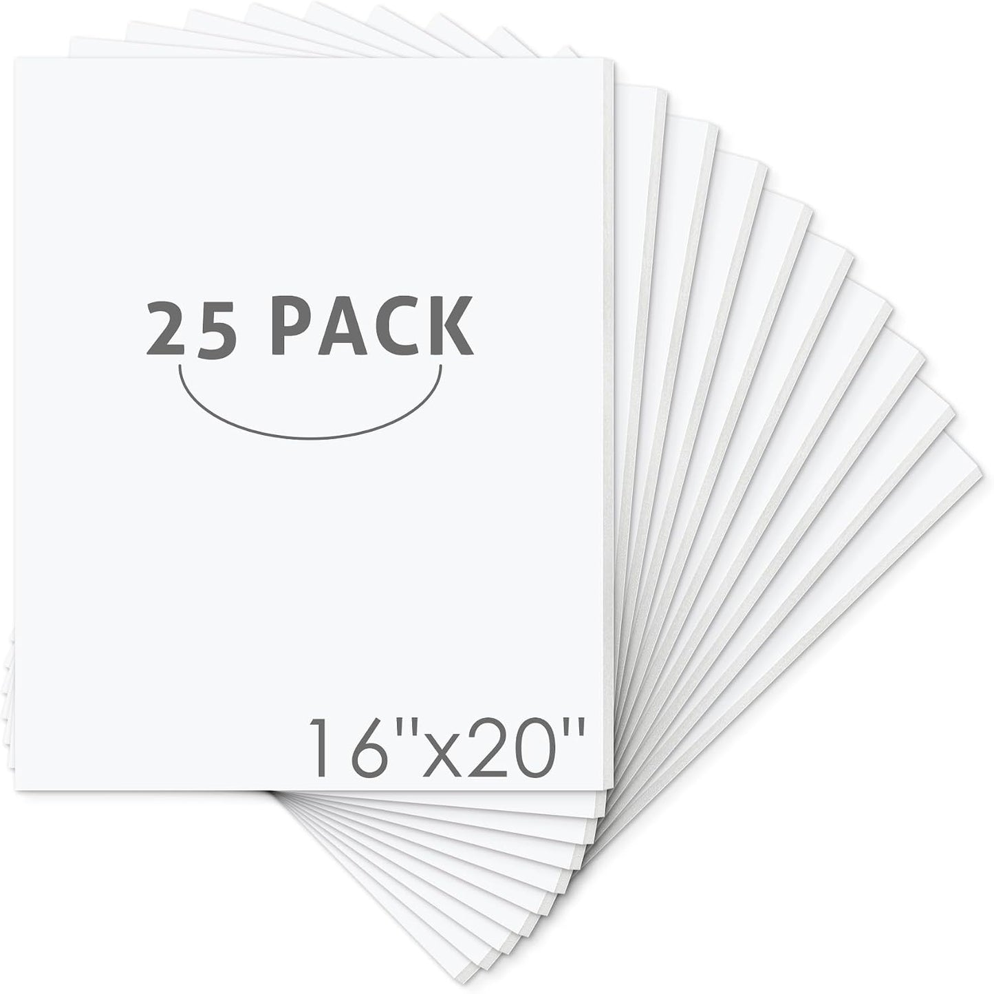 25 Pzas Tableros Espuma 1/8pulg 16x20 Blanca