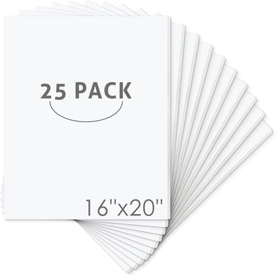 25 Pzas Tableros Espuma 1/8pulg 16x20 Blanca