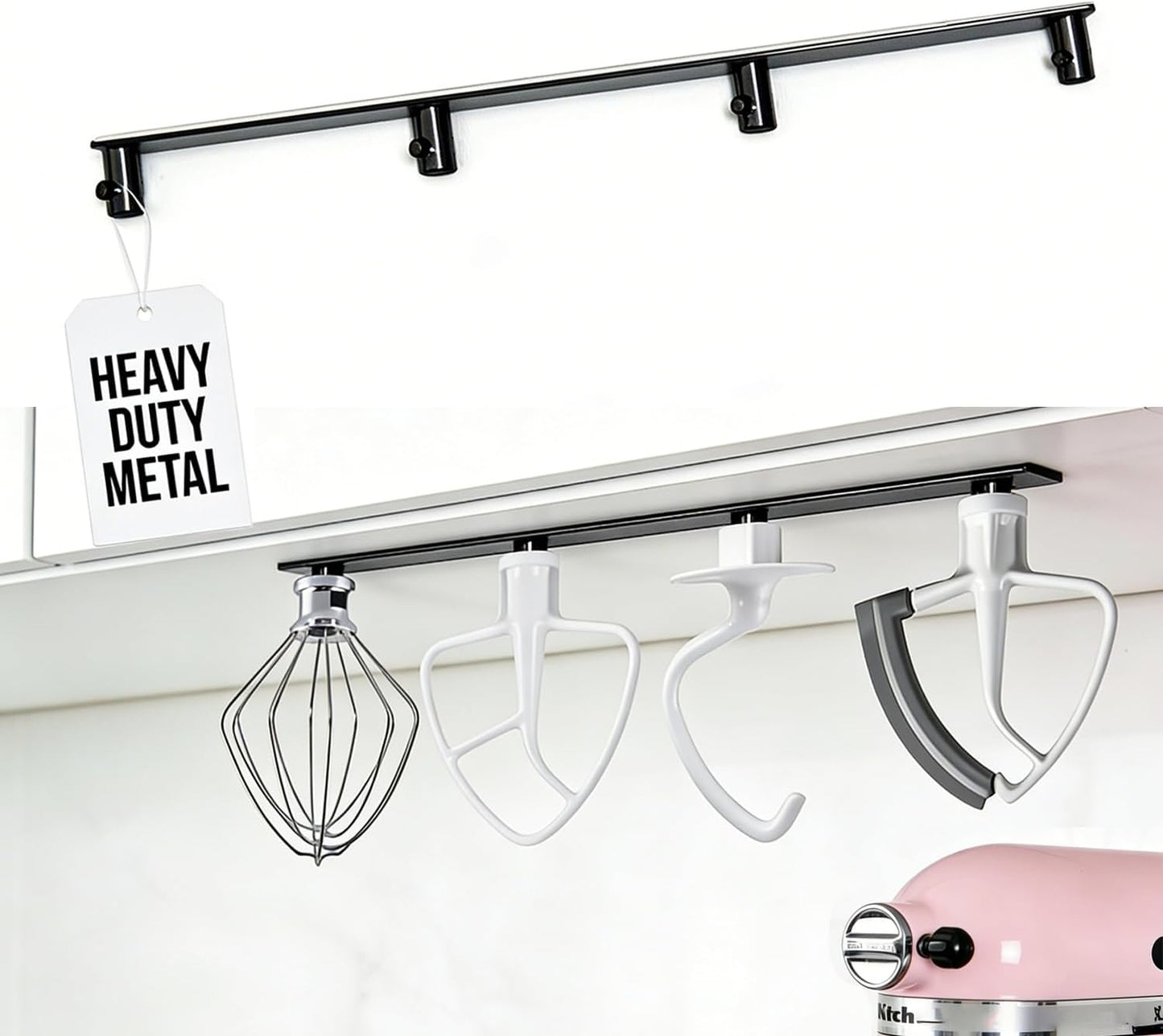 Soporte para mezclador de metal con ganchos fuertes para Kitchenaid