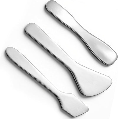 Espátulas de maquillaje de metal 3 piezas aplicador de cuchara