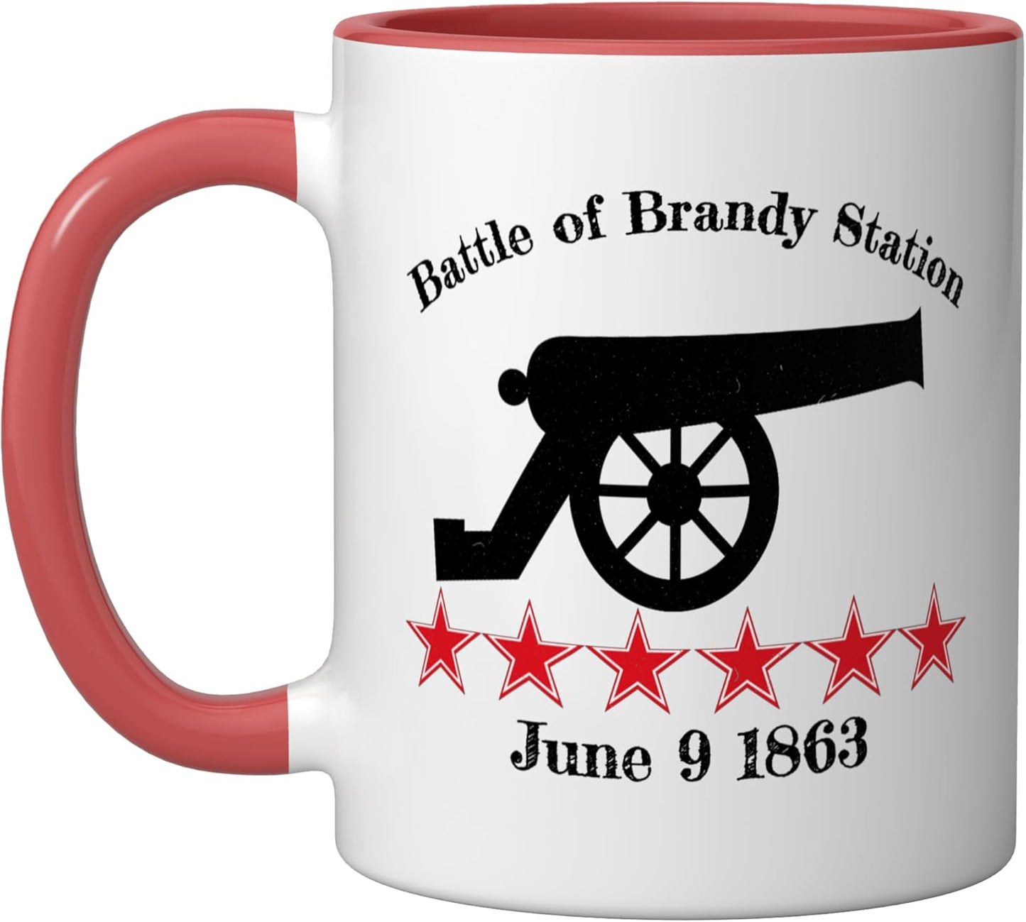Taza Cerámica Guerra Civil Estación de Brandy Rojo/Blanco