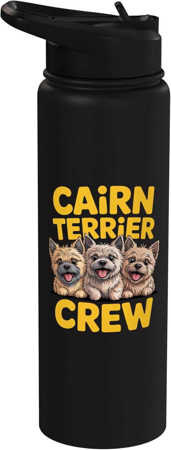 Botella agua acero inox aislada perro Cairn Terrier