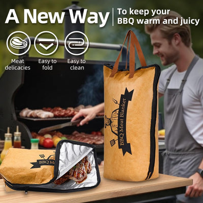 Bolsa descanso carne barbacoa guantes calor combo papel carnicero