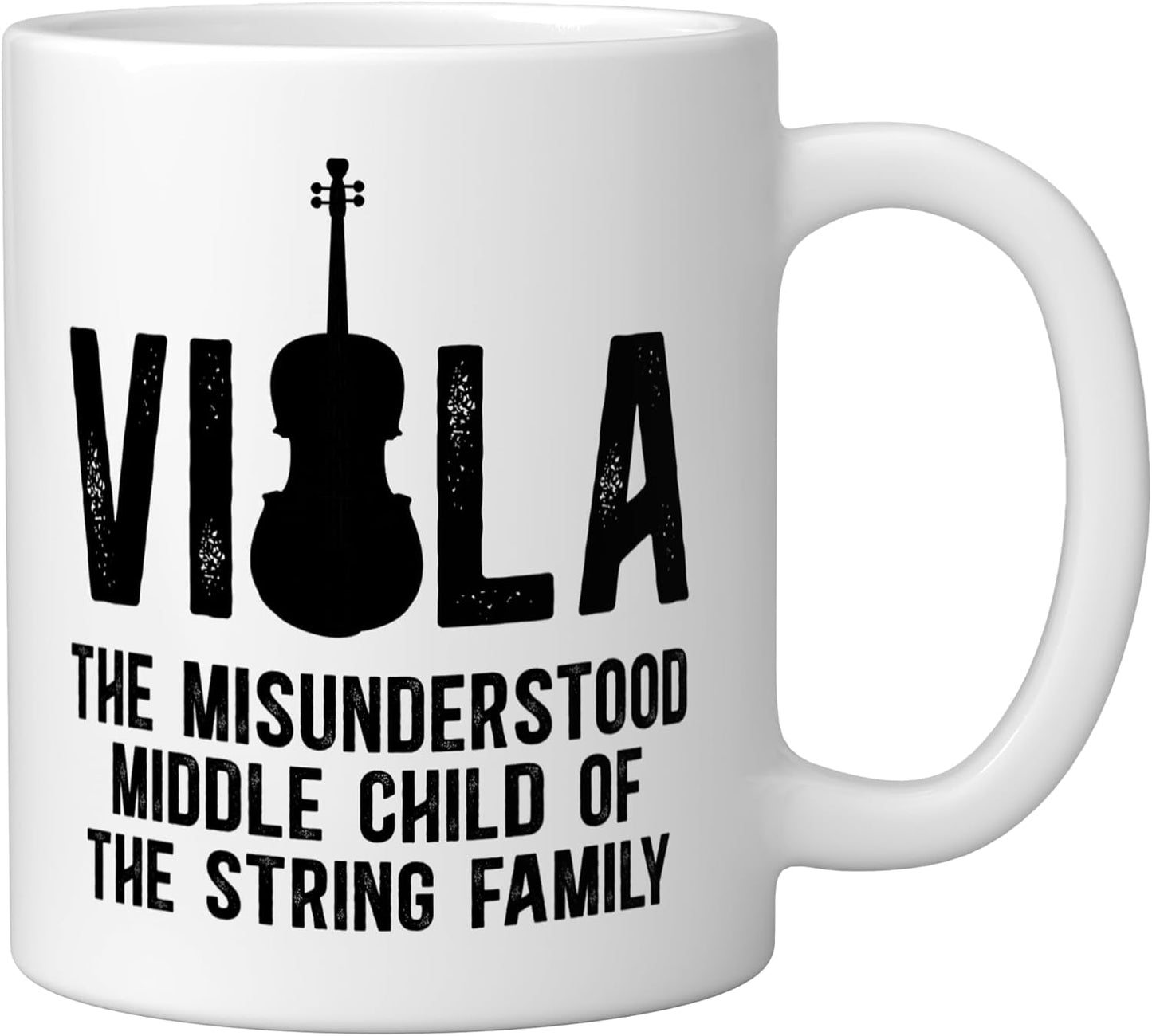 Taza cerámica para violista amante de la viola blanca