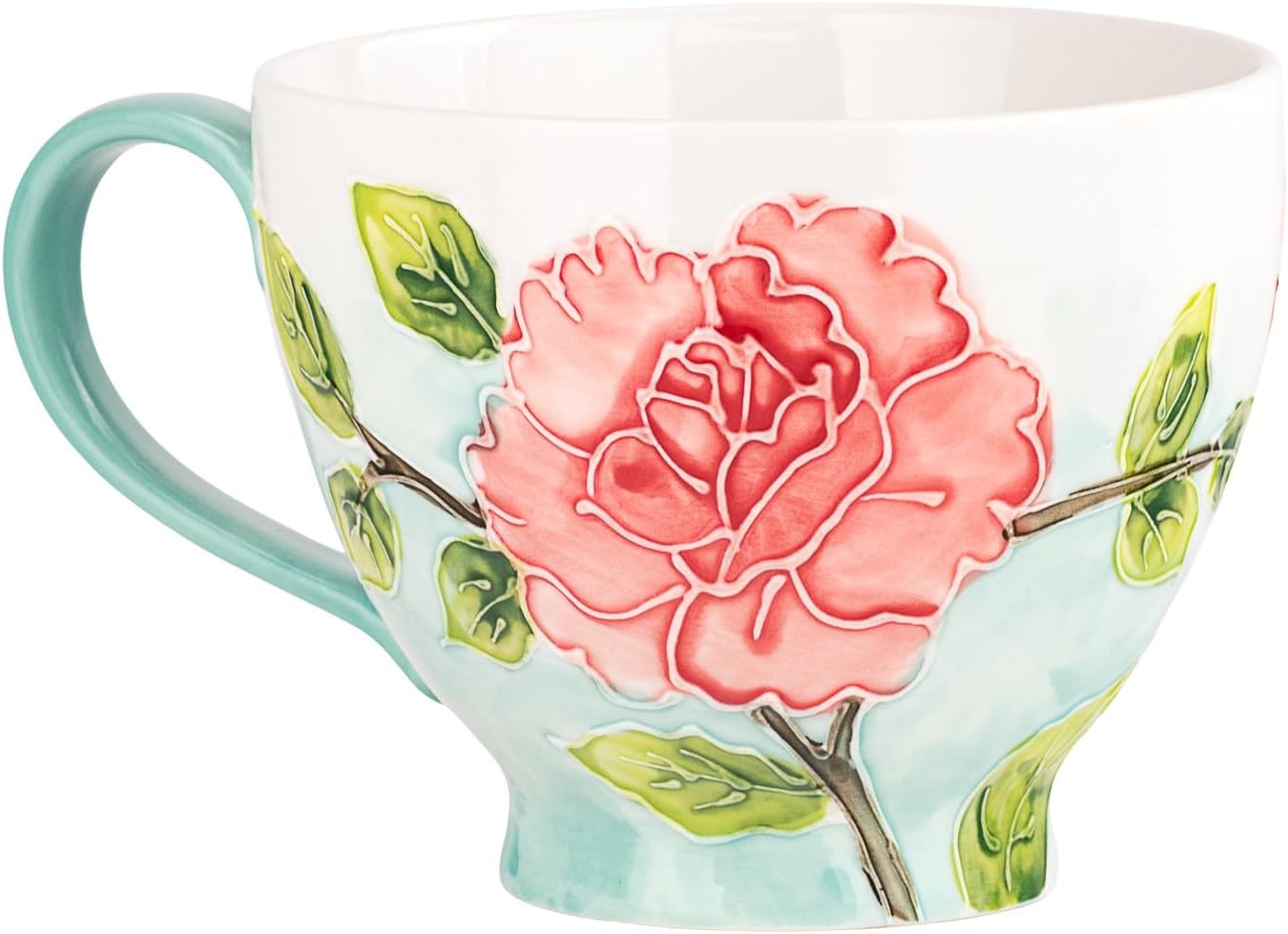 Taza Petaluxe 10 Strawberry Street con diseño de peonías