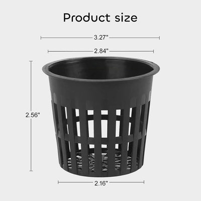 Cesta cultivo hidropónico 3pulg 25 tazas red malla ranurada