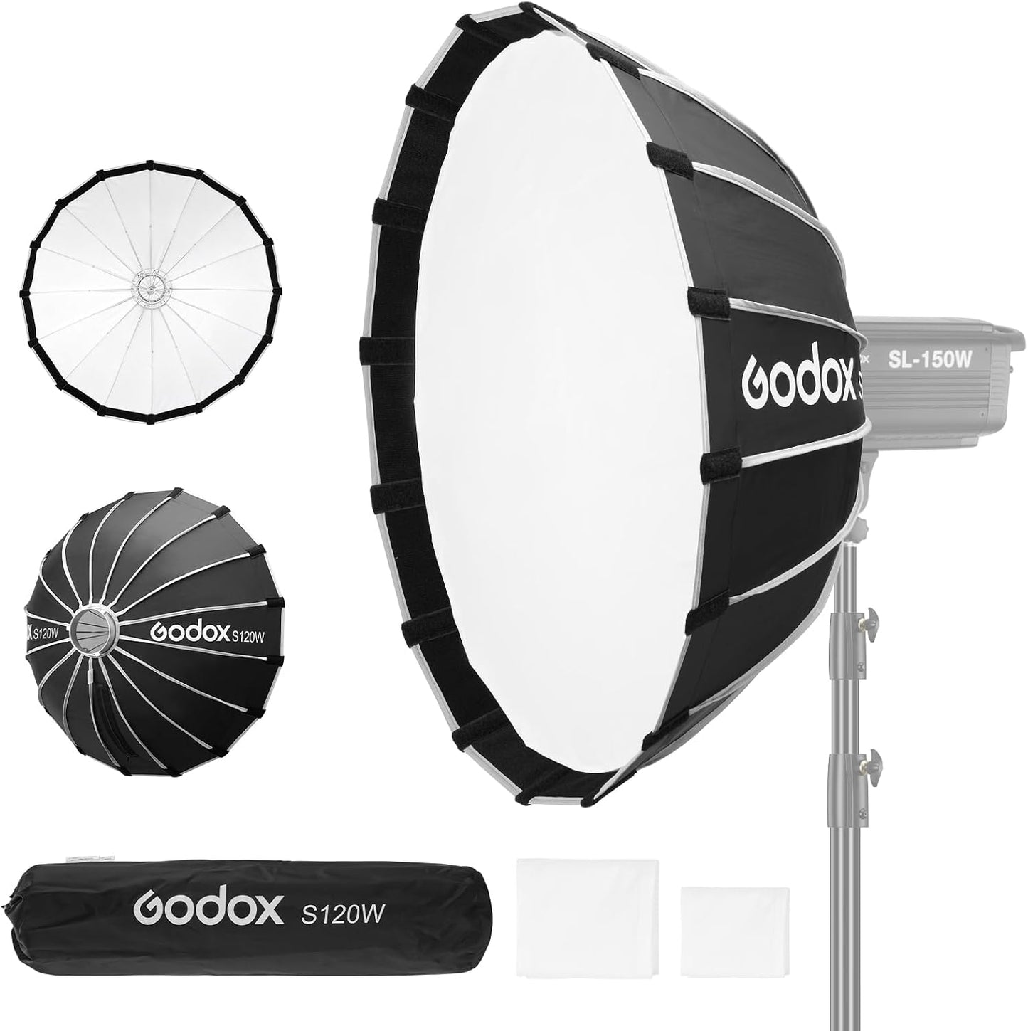 Softbox S120W Bowens con difusor y estuche 47.2pulg
