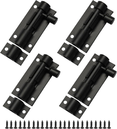 Pack 4 cerradura barril aluminio acero inox para puerta garaje