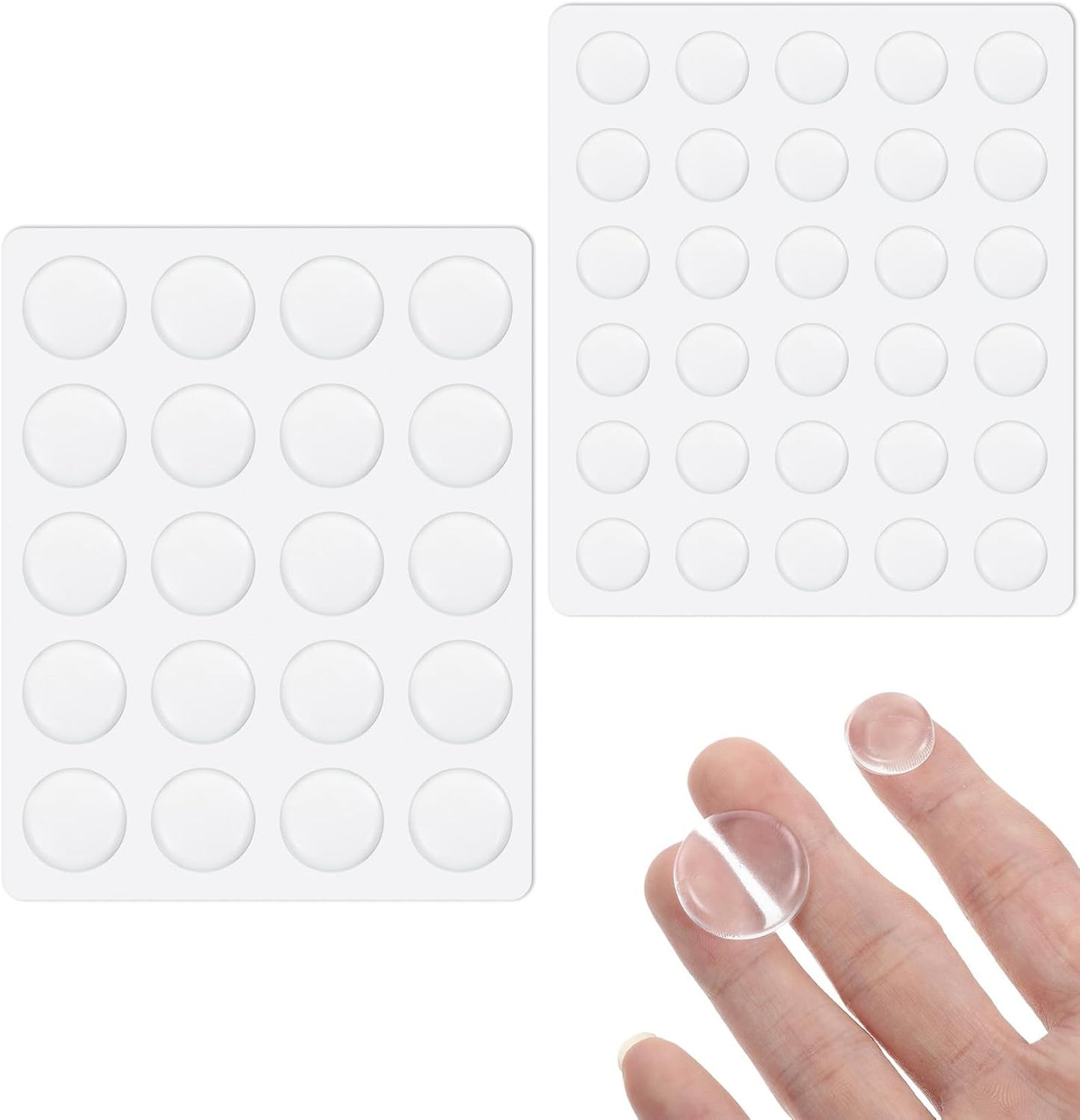50 Almohadillas Antiderrap Vidrio Autoadhesivas Redondas