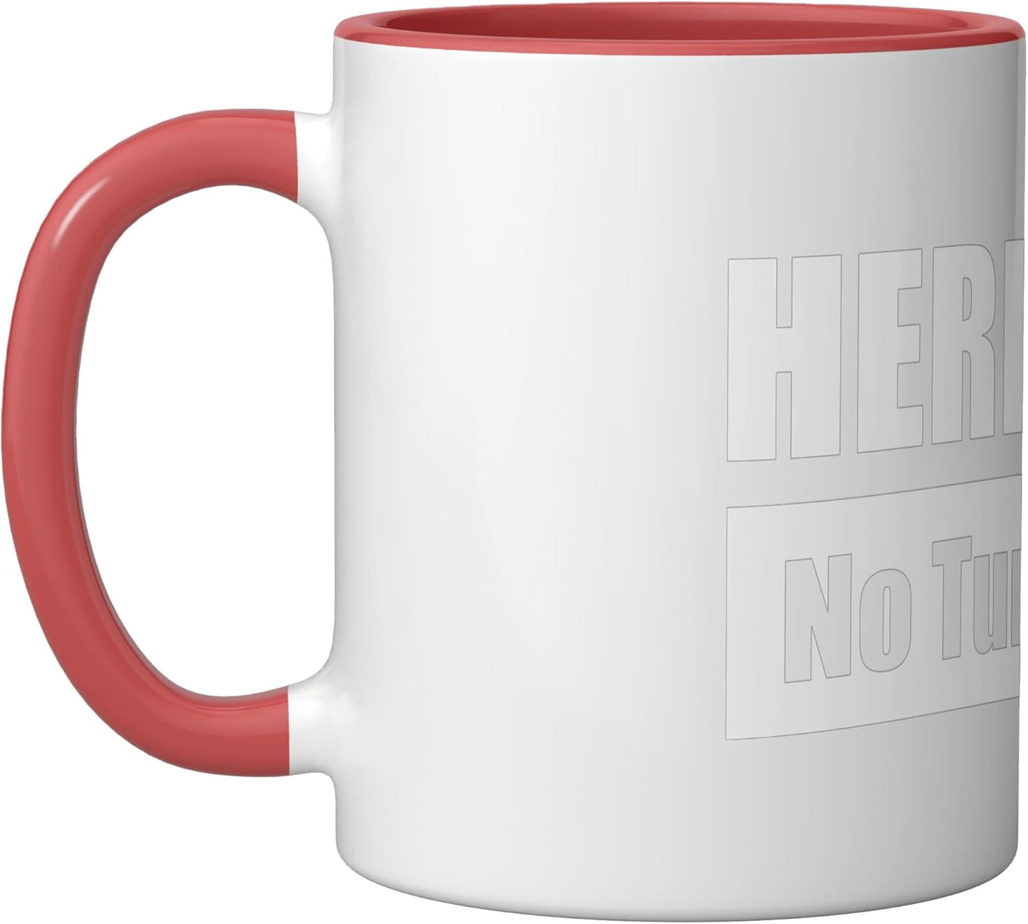 Taza cerámica roja/blanca No Turning Back