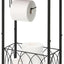 Soporte papel higiénico con estante baño multiusos negro