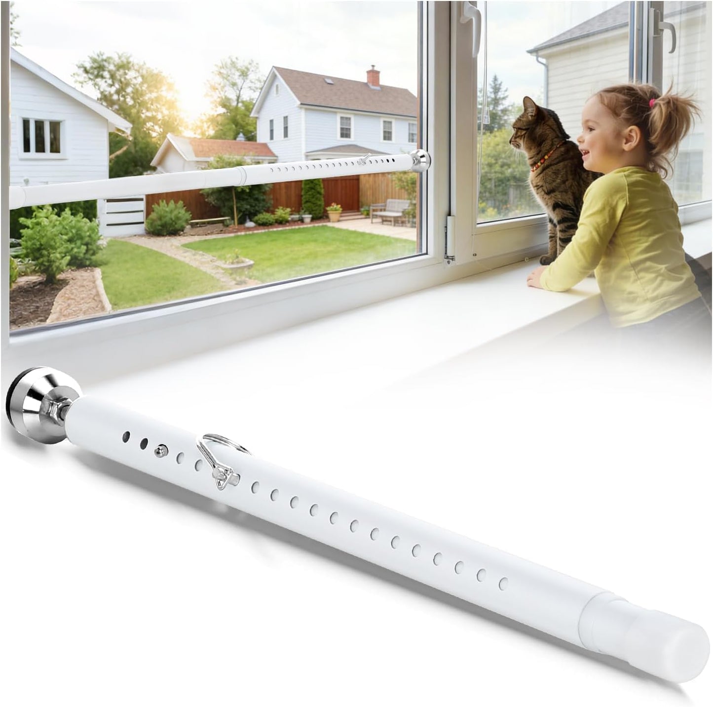 Barra seguridad puerta corrediza 17-55pulg ajustable resistente